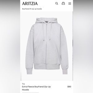 Aritzia tna extra fleece zip up